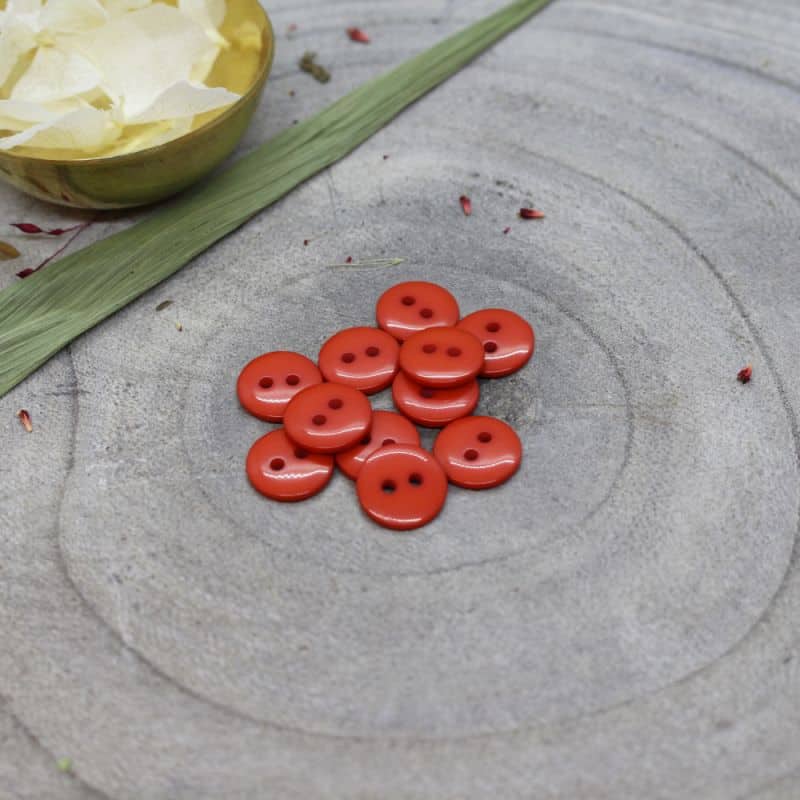 Atelier Brunette - Classic Shine Buttons - Tangerine - 10mm