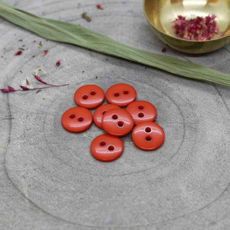Atelier Brunette - Classic Shine Buttons - Tangerine - 10mm