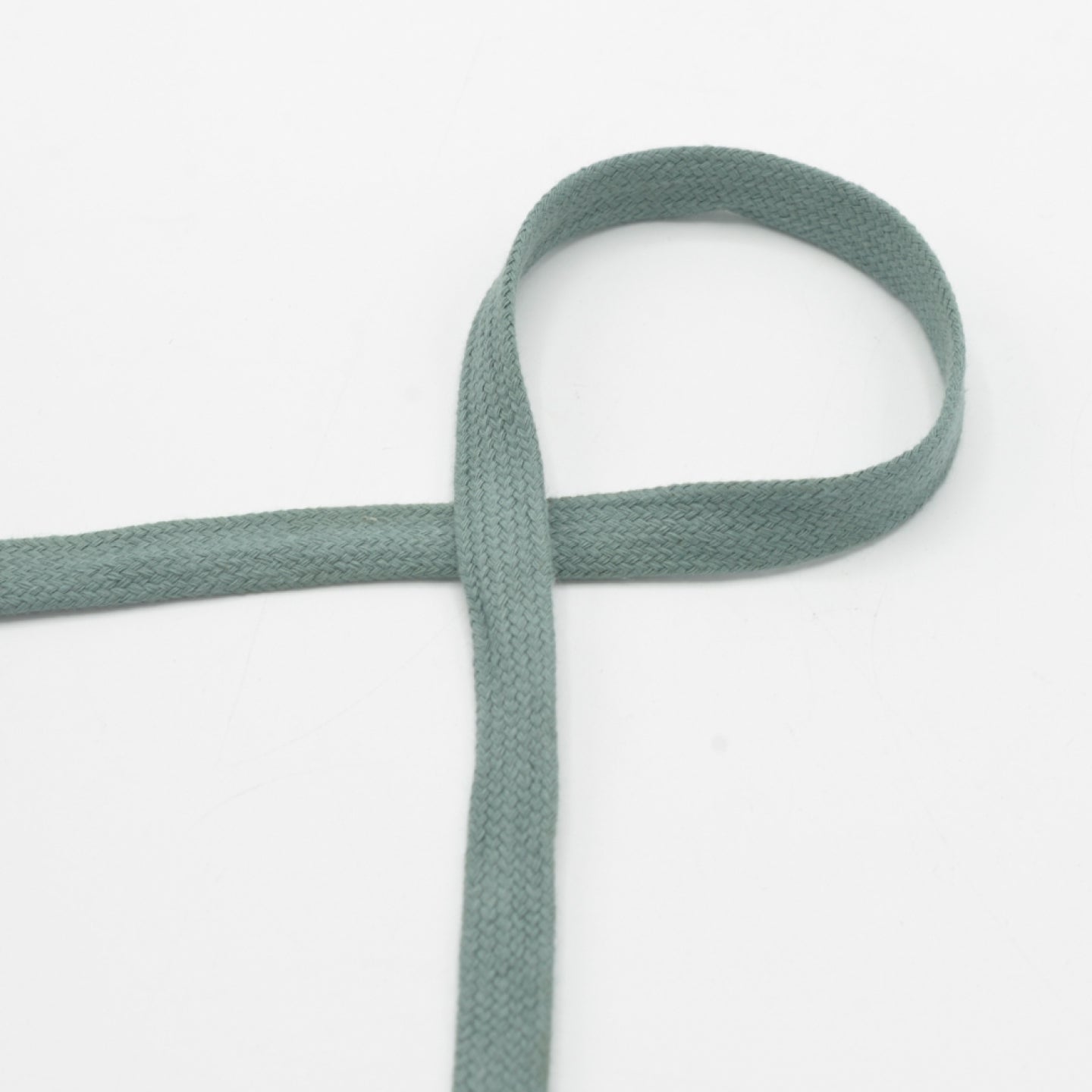 Flat Drawstring Cord - Dusty Green