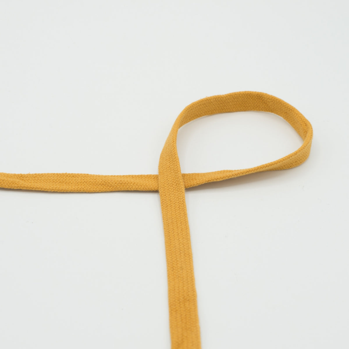 Flat Drawstring Cord - Mustard Yellow