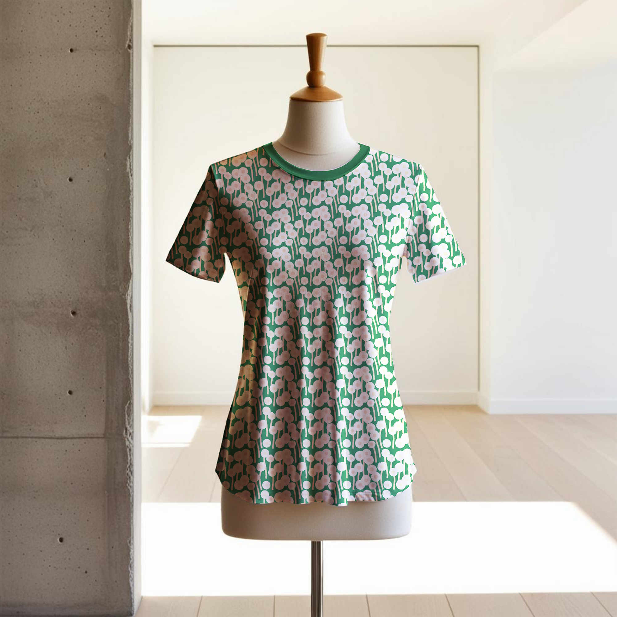 Jessica Nielsen - Cotton Jersey - Green Dandelions