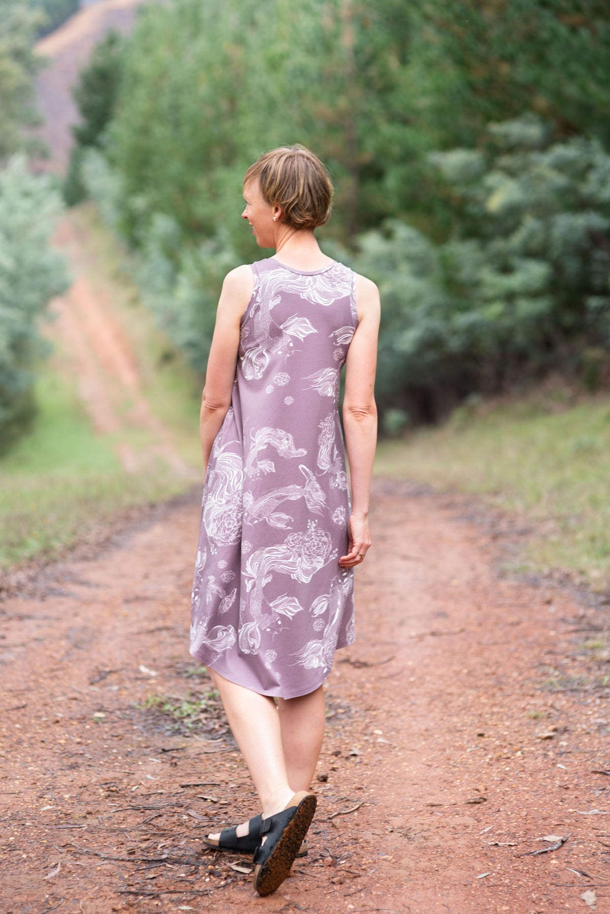 Koi - Grape Purple - Cotton Jersey - Mountain Collection