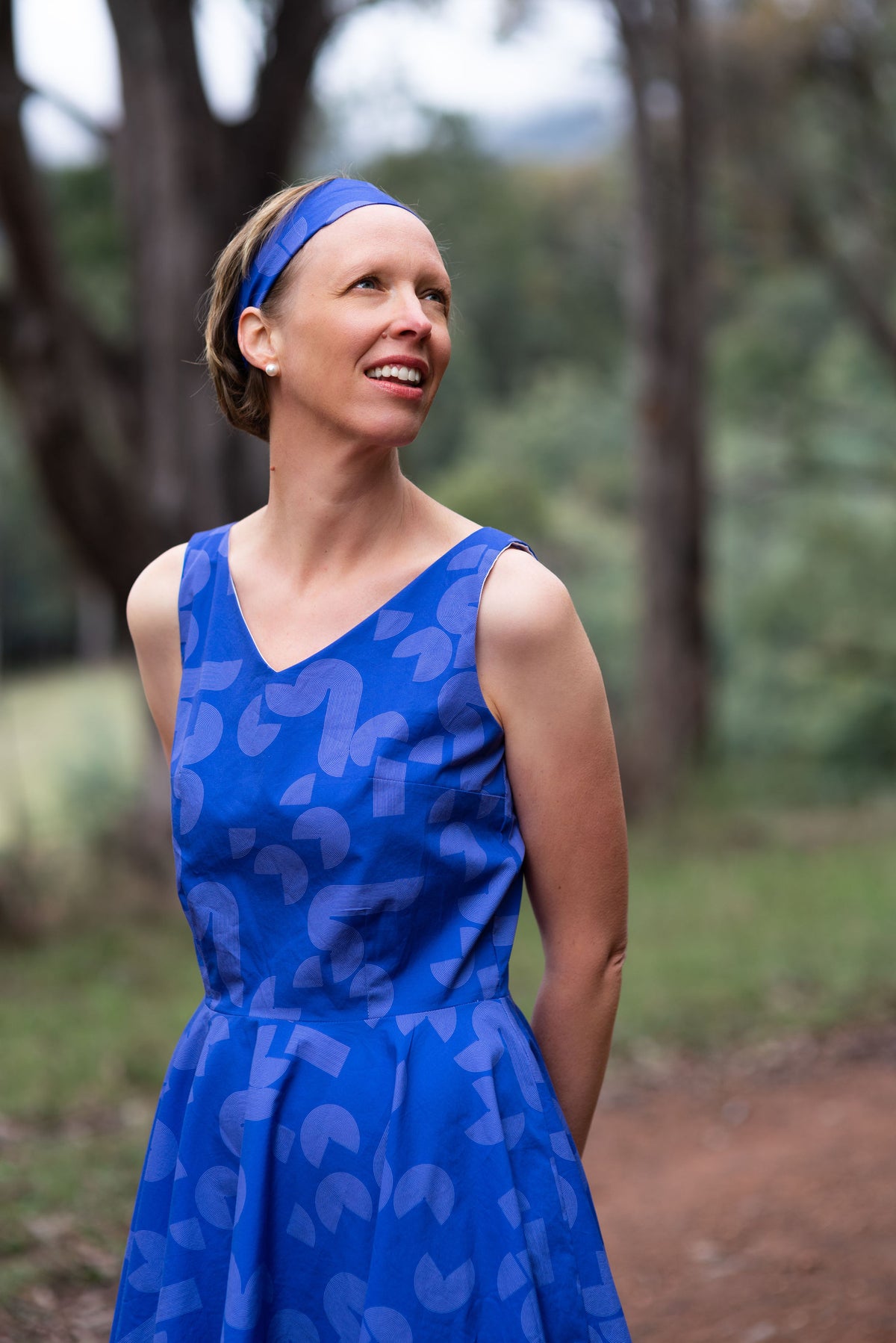 Zen Garden Grecian Blue - Cotton Poplin - Mountain Collection