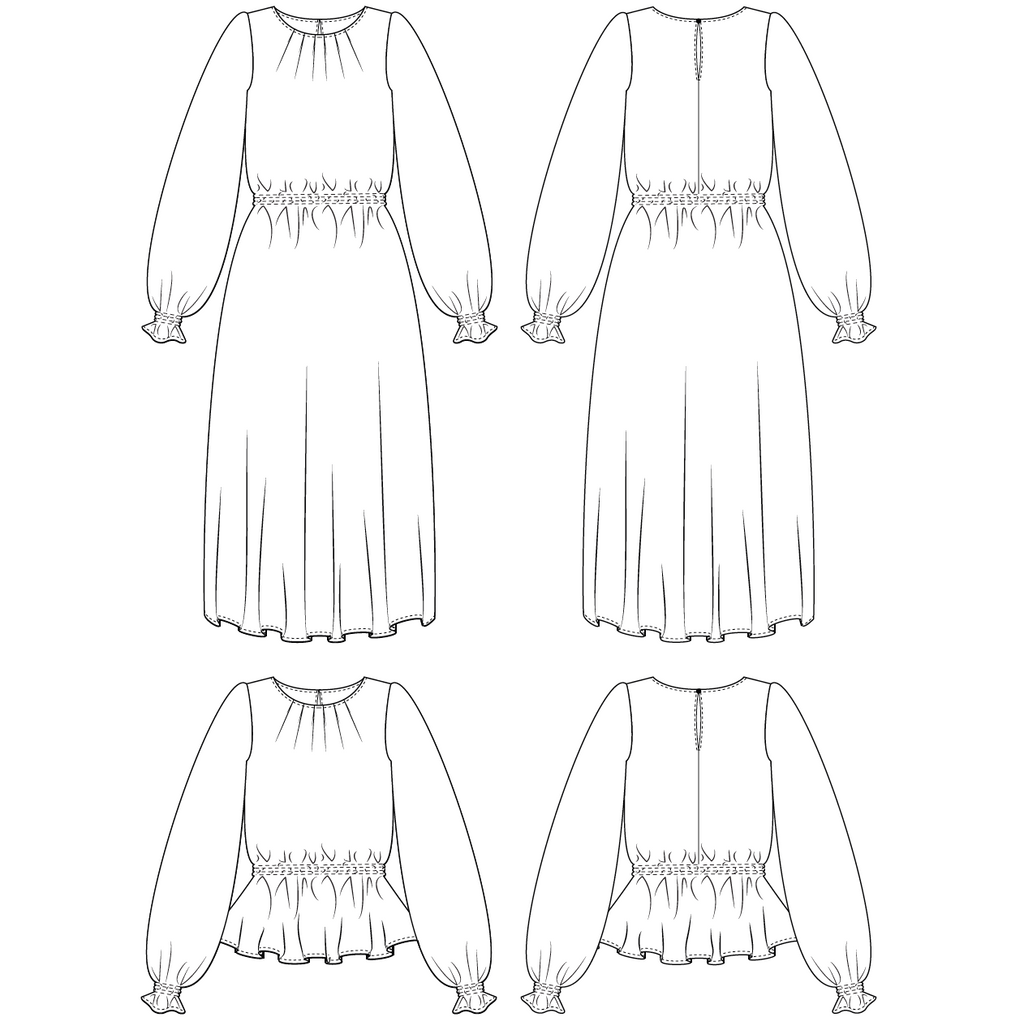 Maaidesign Patterns PDF Pattern - Dayo Dress and Blouse | Sewing Patterns by Masin ...