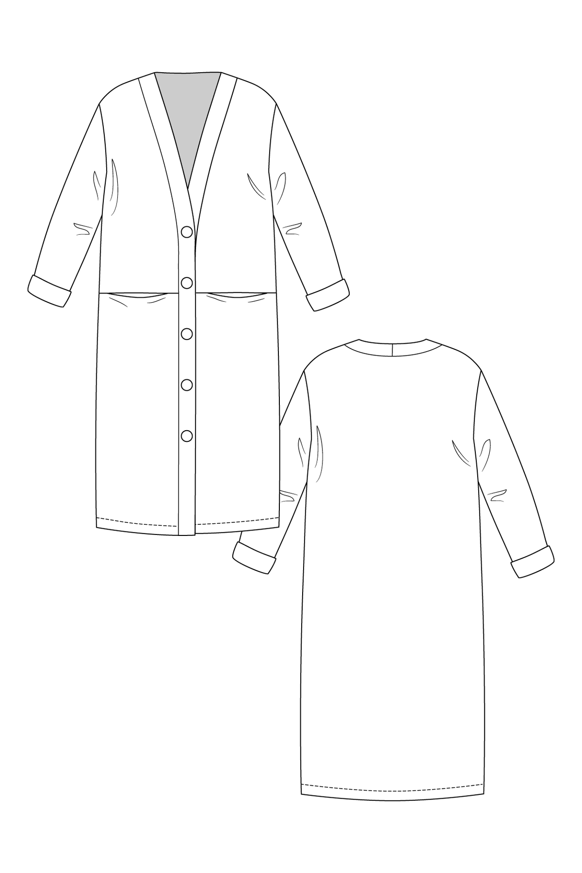 PDF Pattern - Esme Maxi Cardigan | Named Clothing