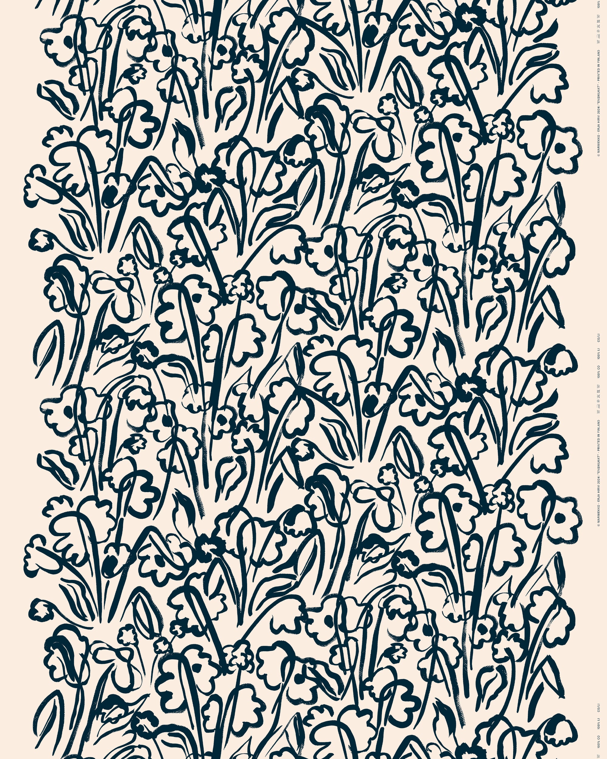 Marimekko - Ensikukat - Linen - Dark Blue