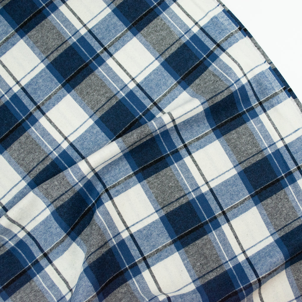 Cosy Cotton Flannel - Blue &amp; Black
