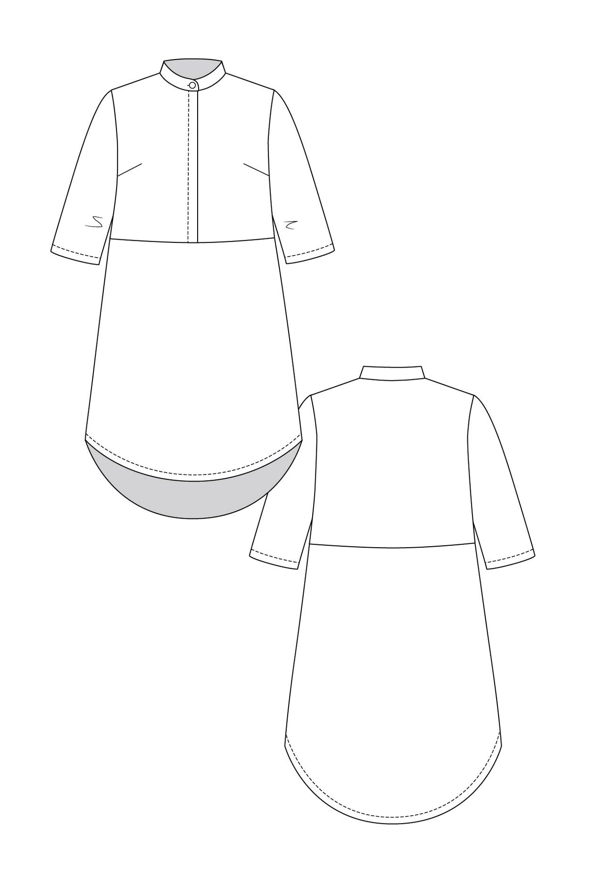 PDF Pattern - Helmi Trench Blouse &amp; Tunic Dress | Named Clothing