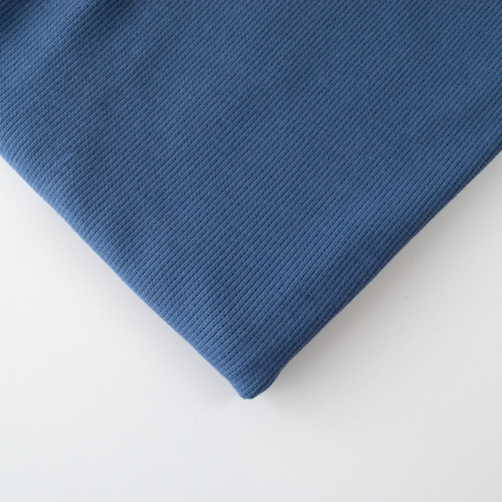 Organic Heavy Ribbing - Denim Blue