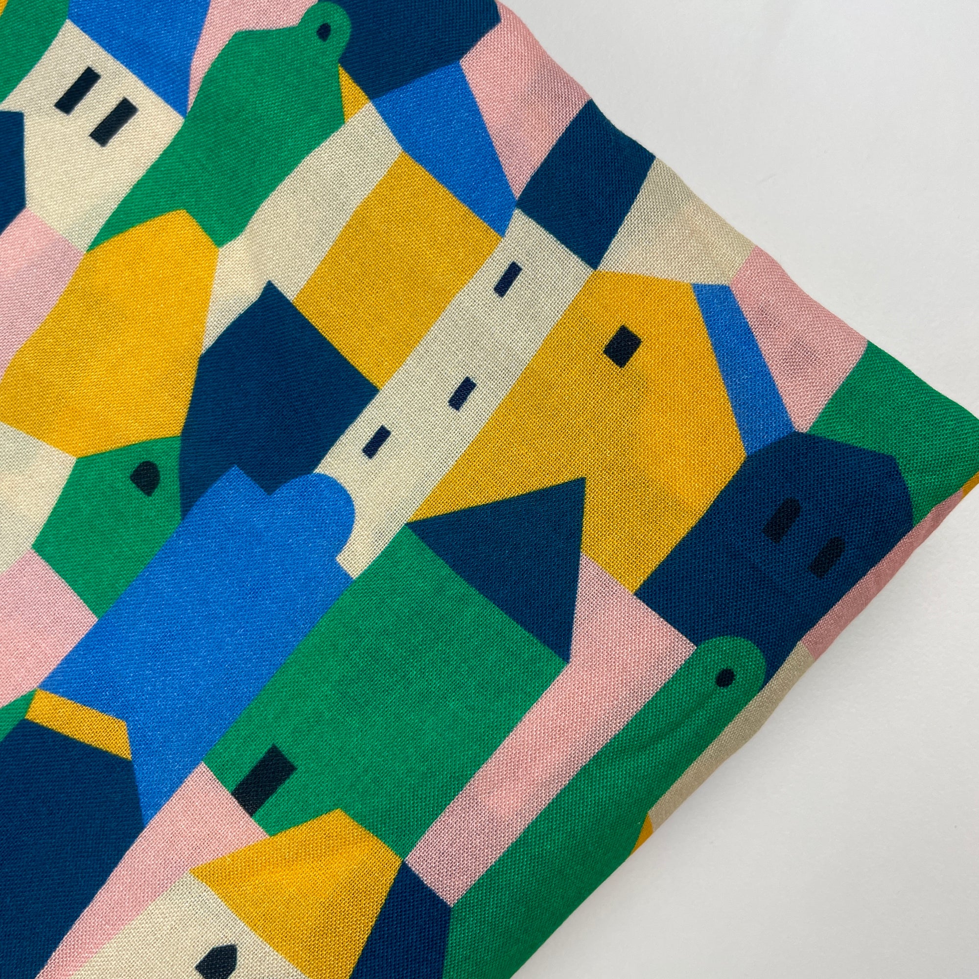Myriam Van Neste - Ecovero Viscose - Colourful City - Green - 2m piece