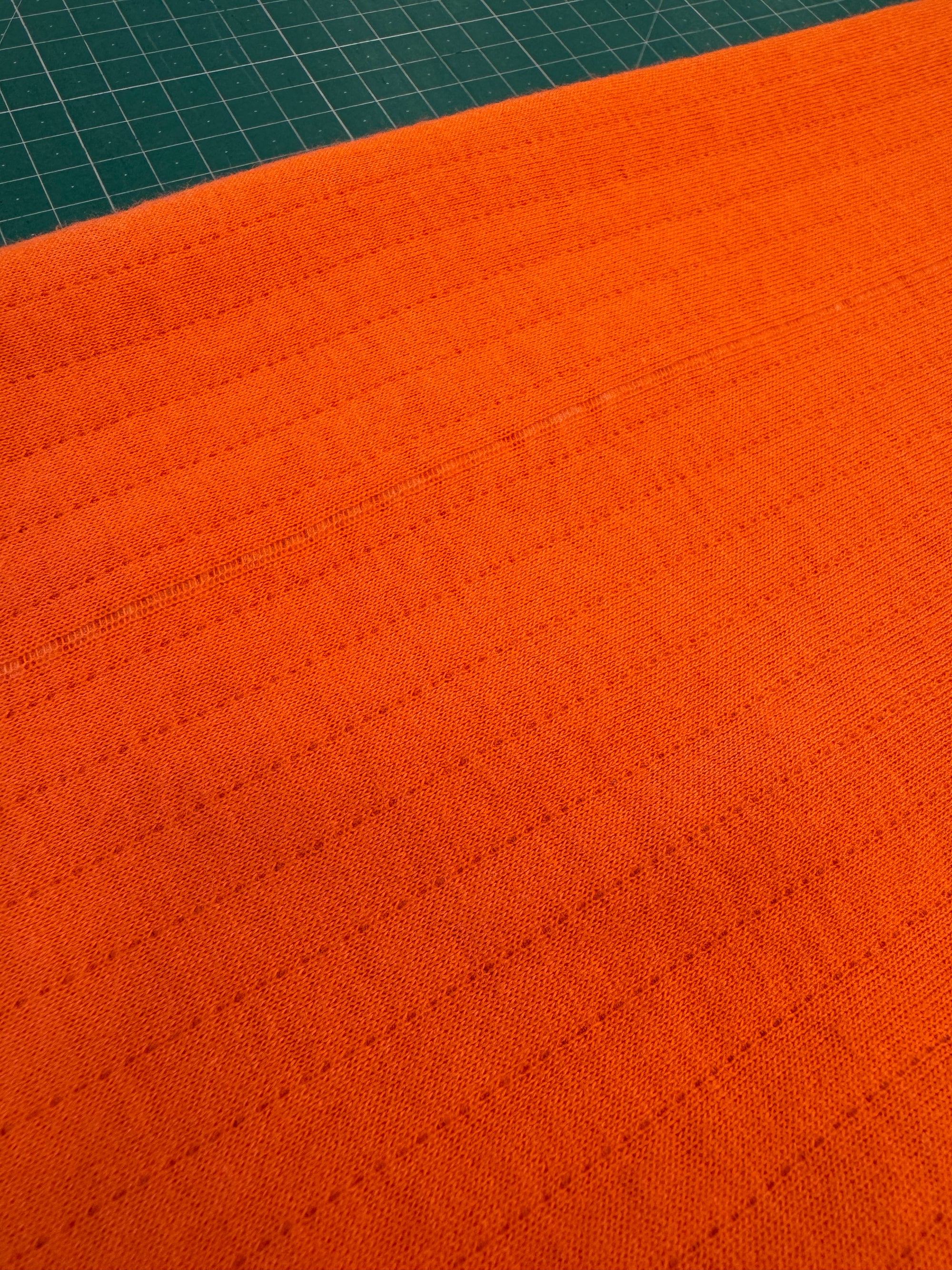 See You At Six - Quilted Knit - Flame Red - 55cm &amp; 26cm piece with fault