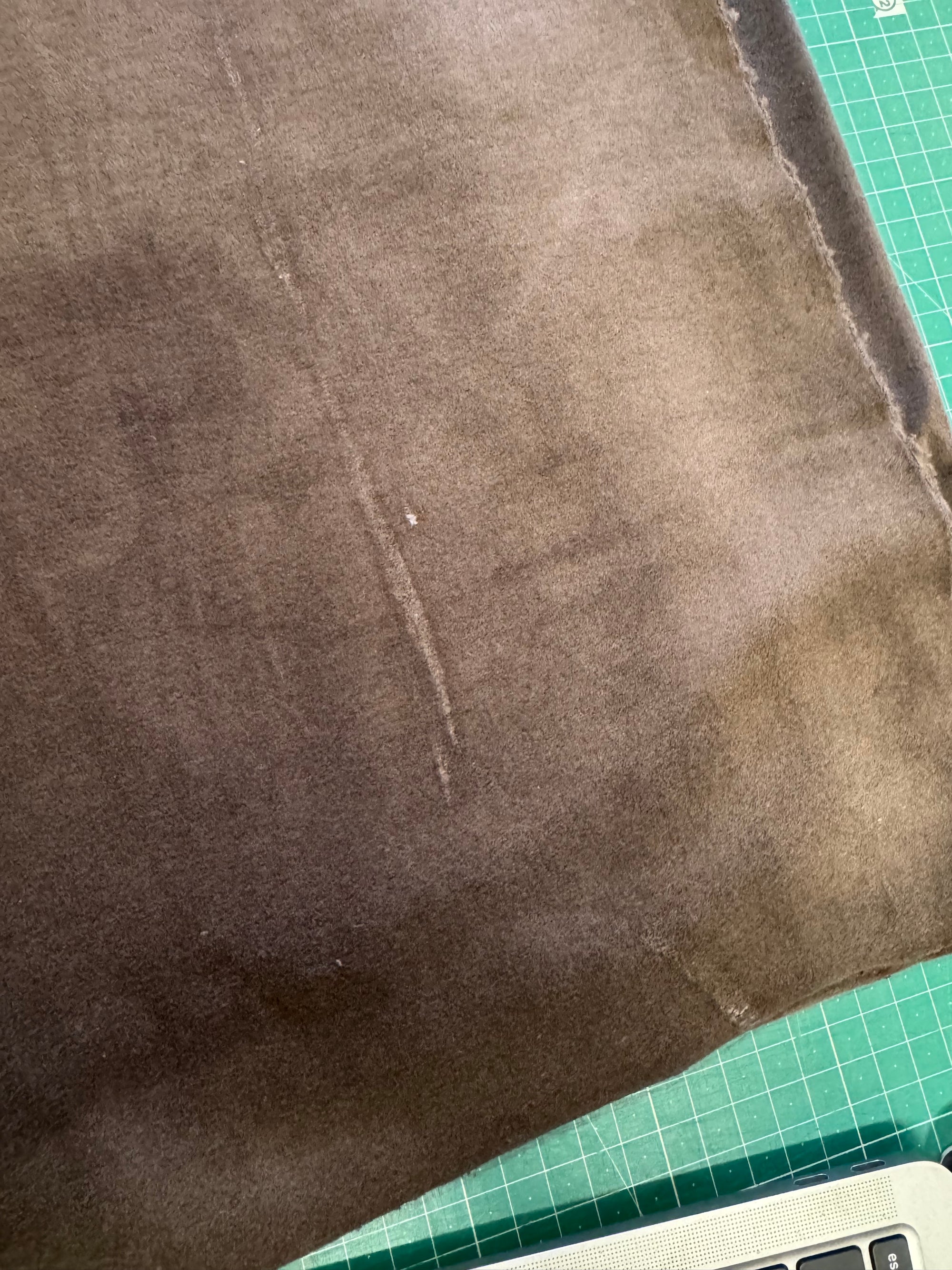 Cotton Fleece - Cuddly Bear Brown - 2m piece with fault