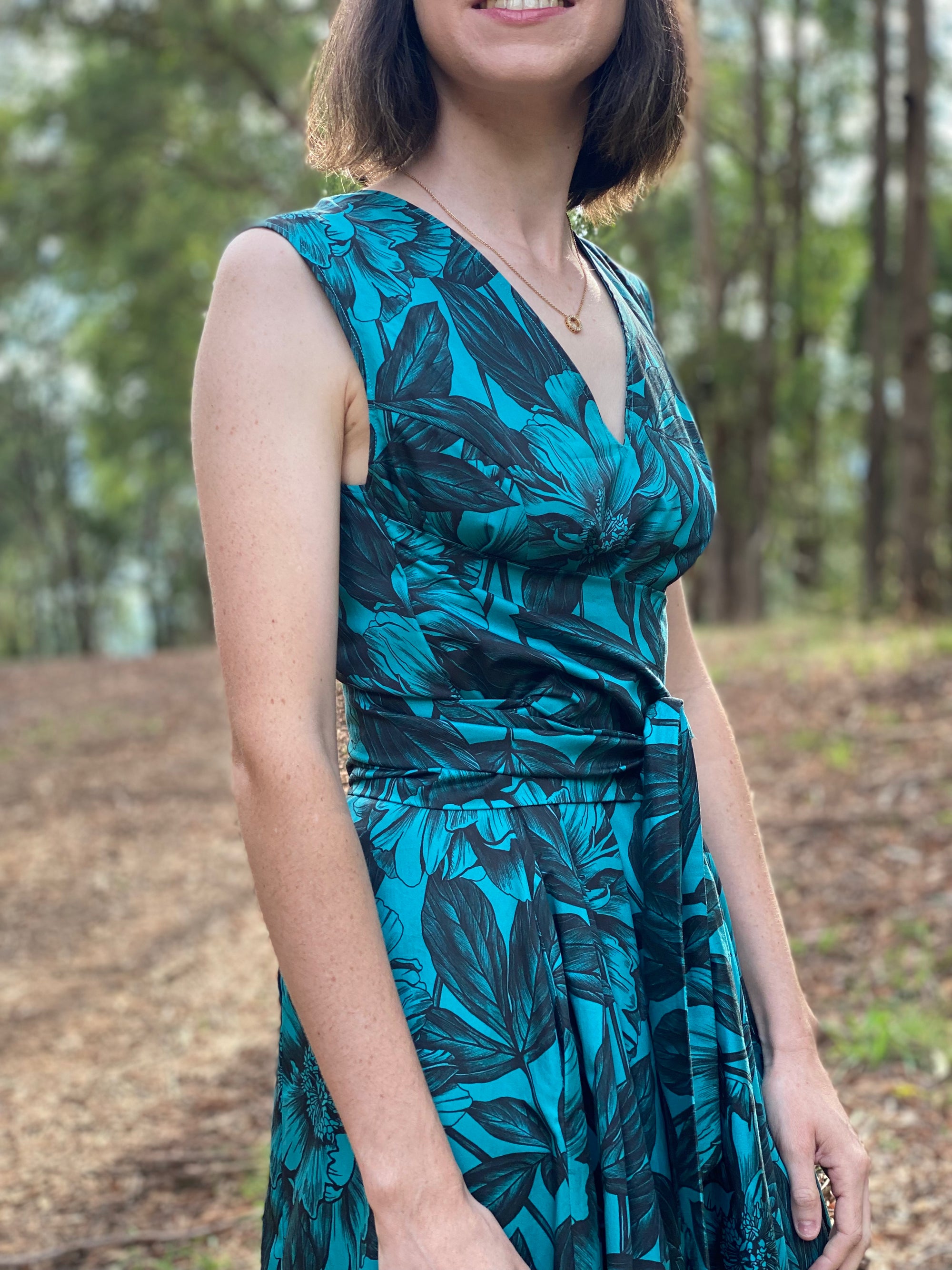 Johanna Ralph | Peonies Teal | Cotton Sateen