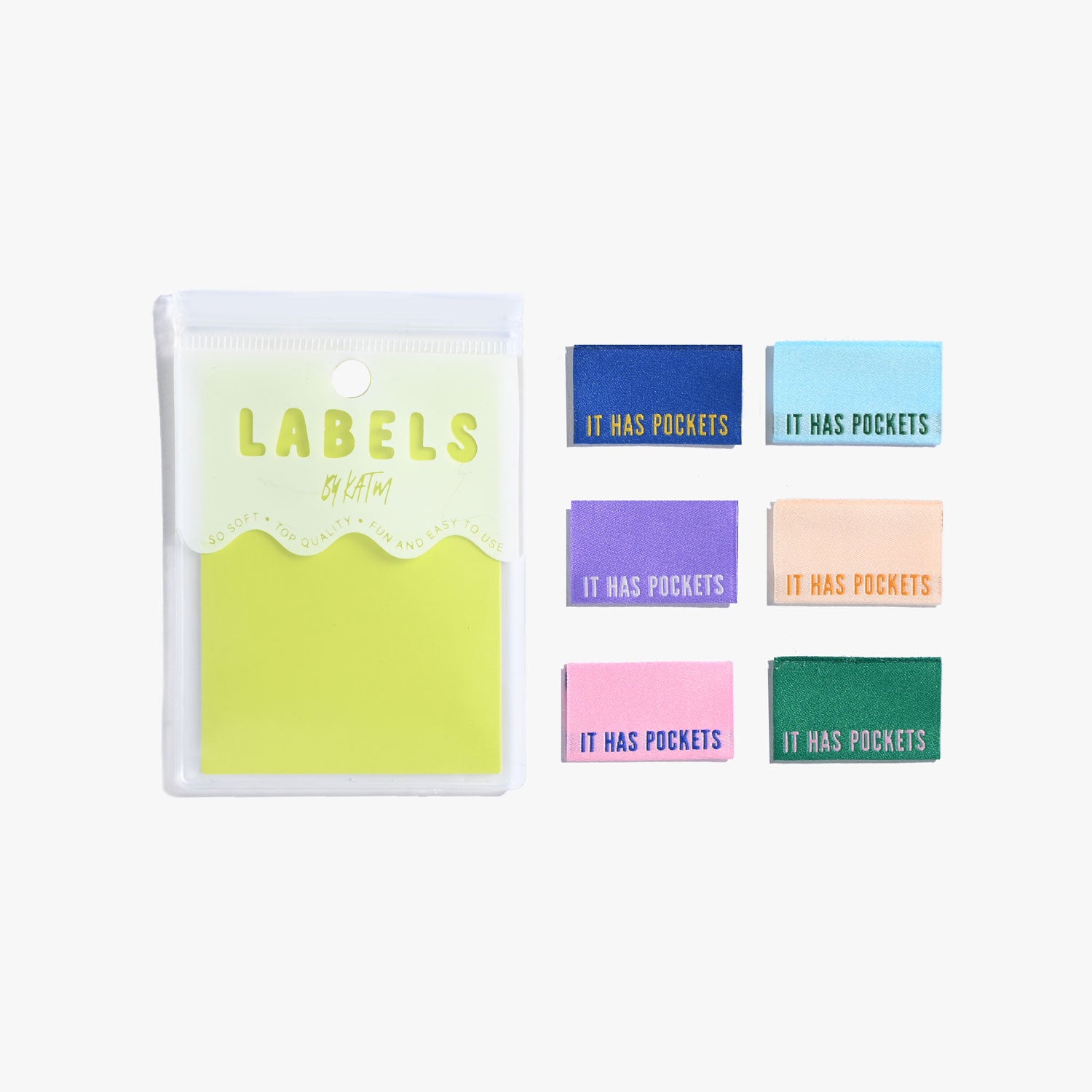 6 Woven Labels - It Has Pockets