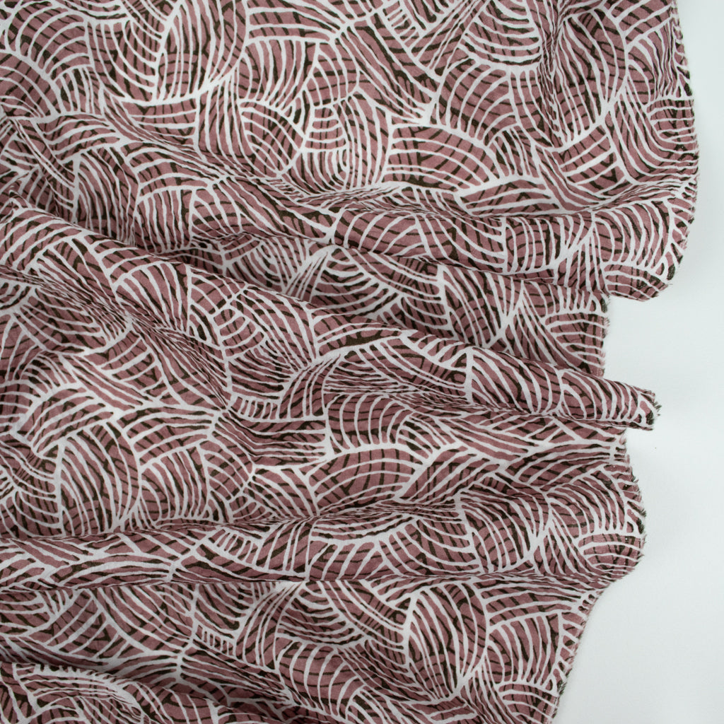 Japanese Crinkle Cotton - Waves - Pink