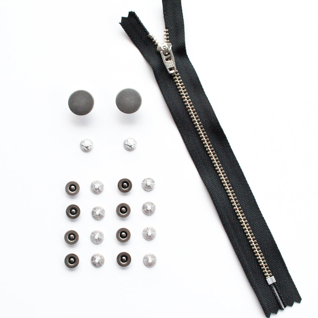 Jeans Hardware Set - Zipper Fly