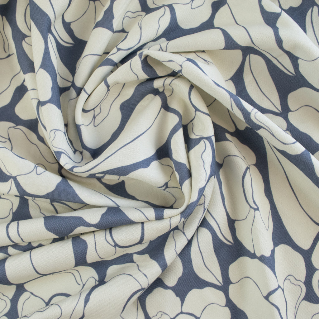 Johanna Ralph | Bold Botanica Faded Denim | French Terry