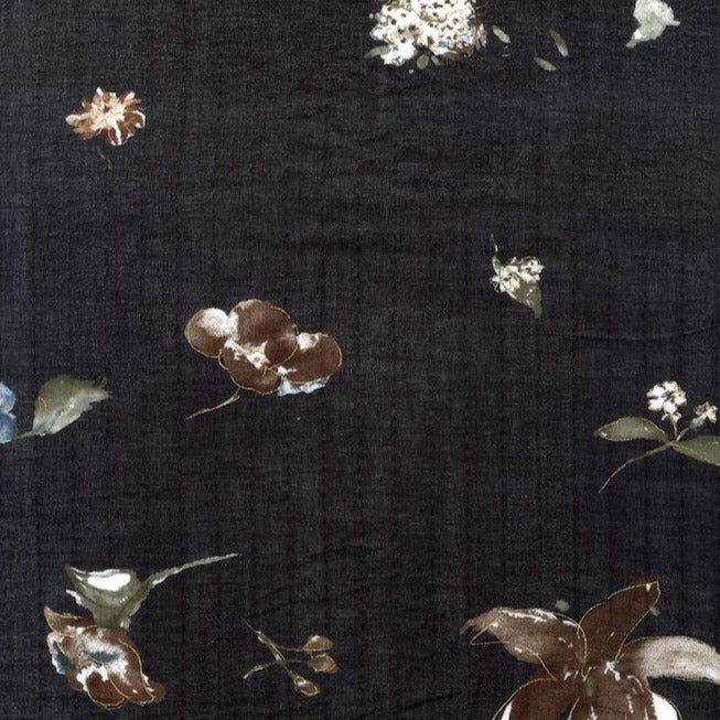 Nani Iro New Morning - Organic Double Gauze - Black