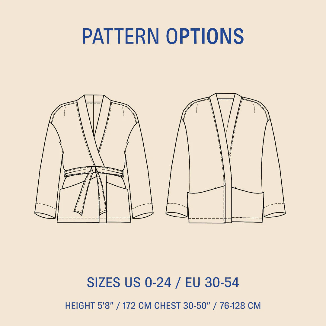 PDF Pattern - Komi Wrap Jacket | Wardrobe By Me