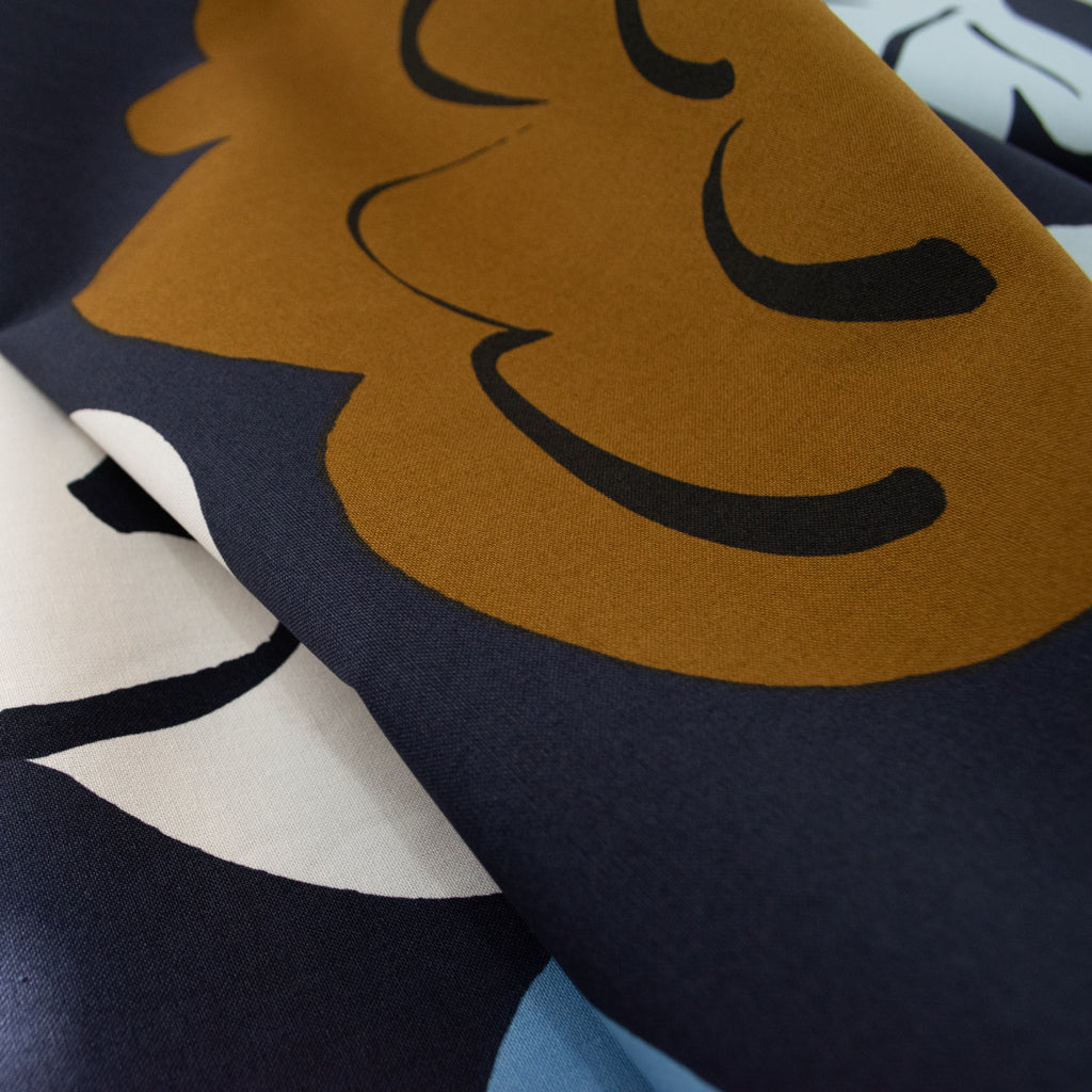 Marimekko - Kukasta Kukkaan - Organic Cotton - Ink Blue