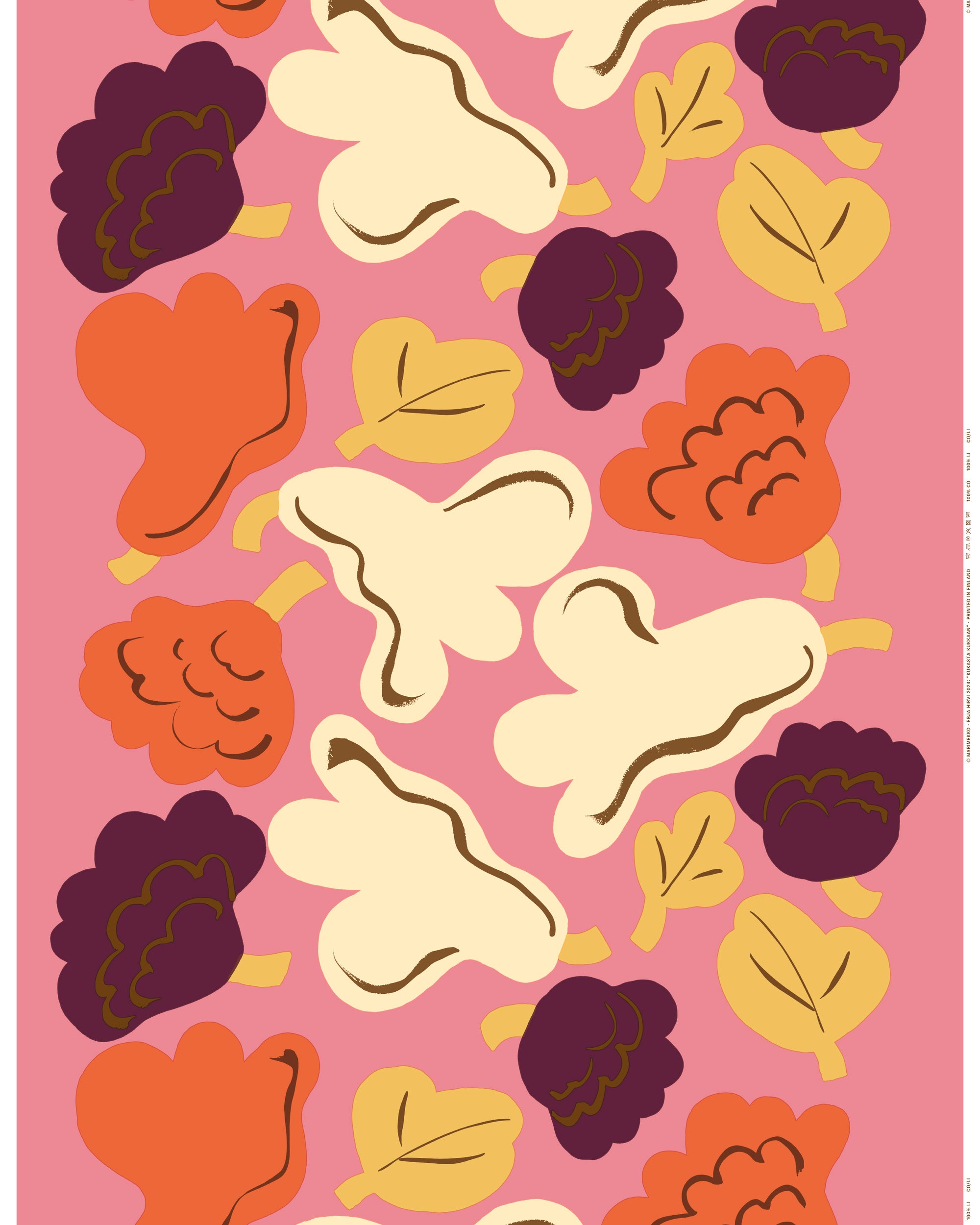 Marimekko - Kukasta Kukkaan - Organic Cotton - Pink
