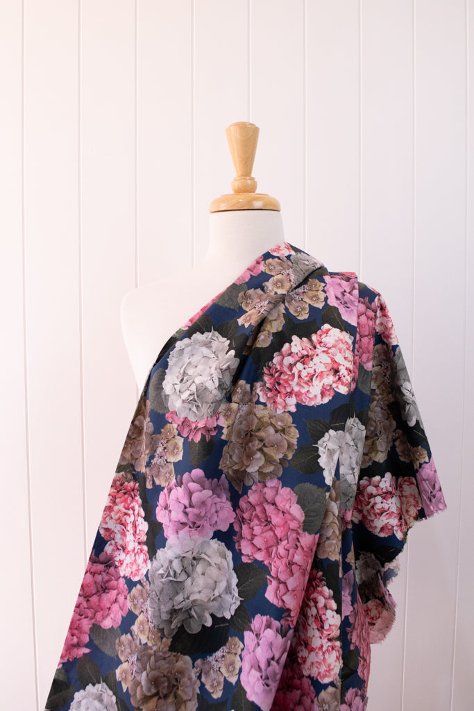 Lady McElroy - Cotton Lawn - Hydrangea Story - Marine