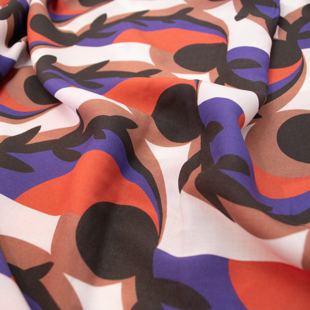 Lady McElroy Exclusive - Viscose Challis Lawn - Trailing Art