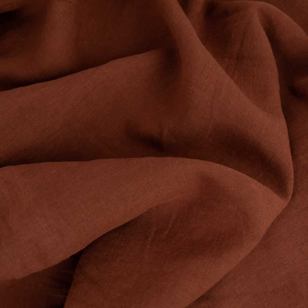Rust Red Linen Washed Linen - Rust – MaaiDesign Fabrics
