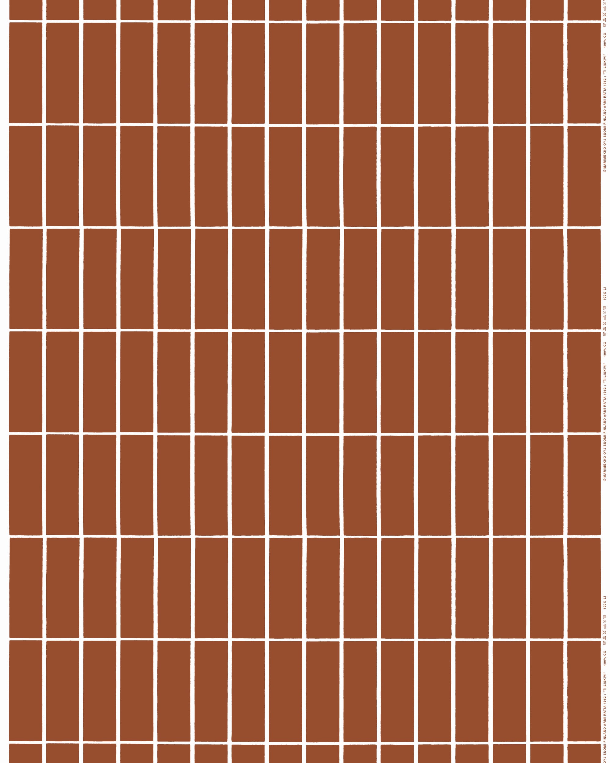 Marimekko - LIMITED EDITION - Tiiliskivi - Unbleached Cotton - Chestnut
