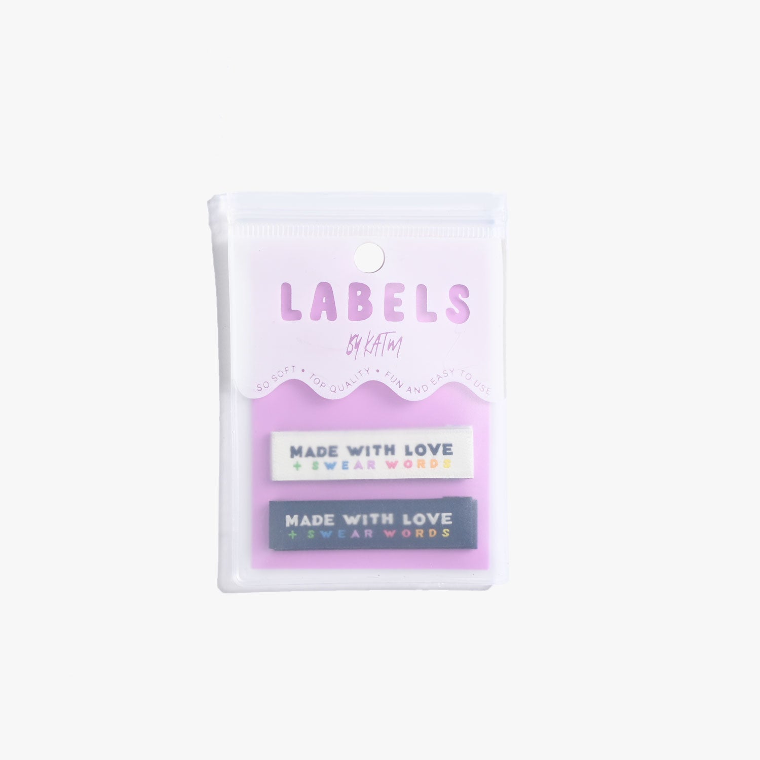 6 Woven Labels - Made with Love + Swear Words