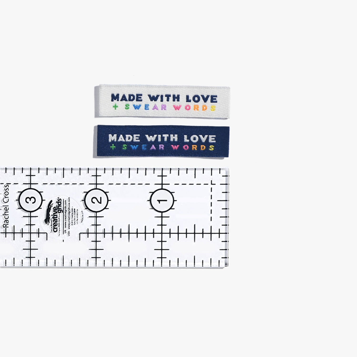 6 Woven Labels - Made with Love + Swear Words