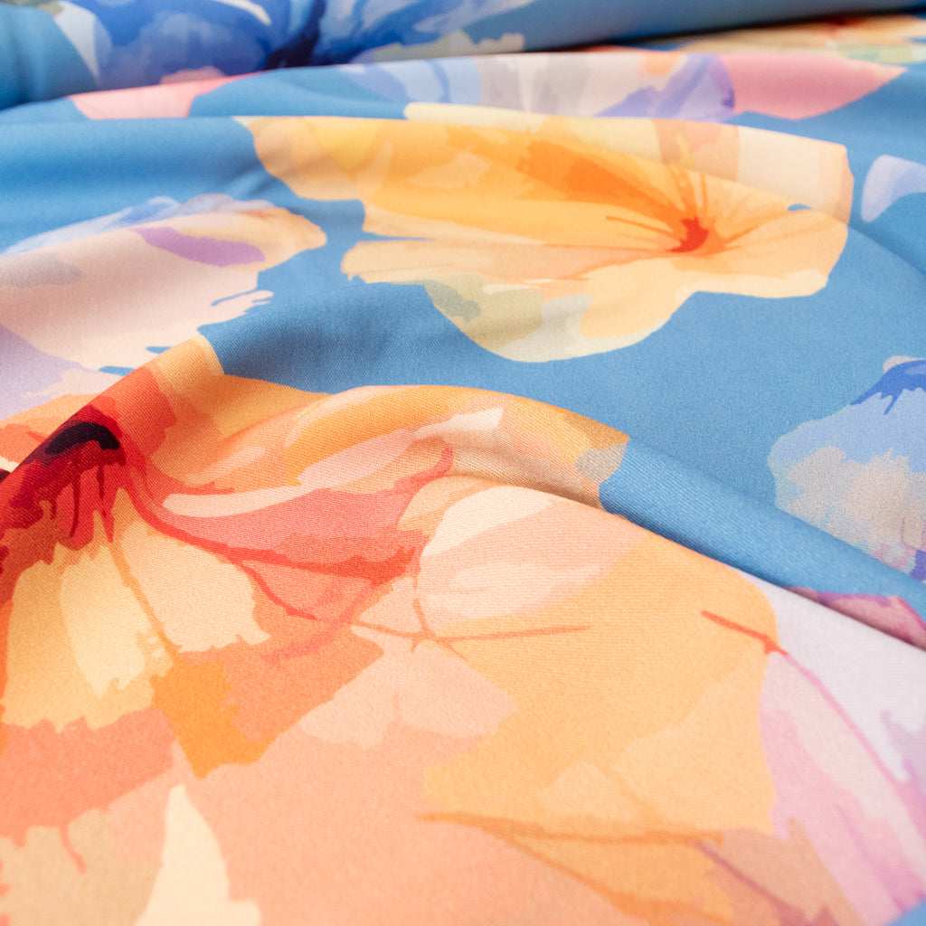 Light &amp; Lush - Viscose Twill - Magnolia Dream - Azure