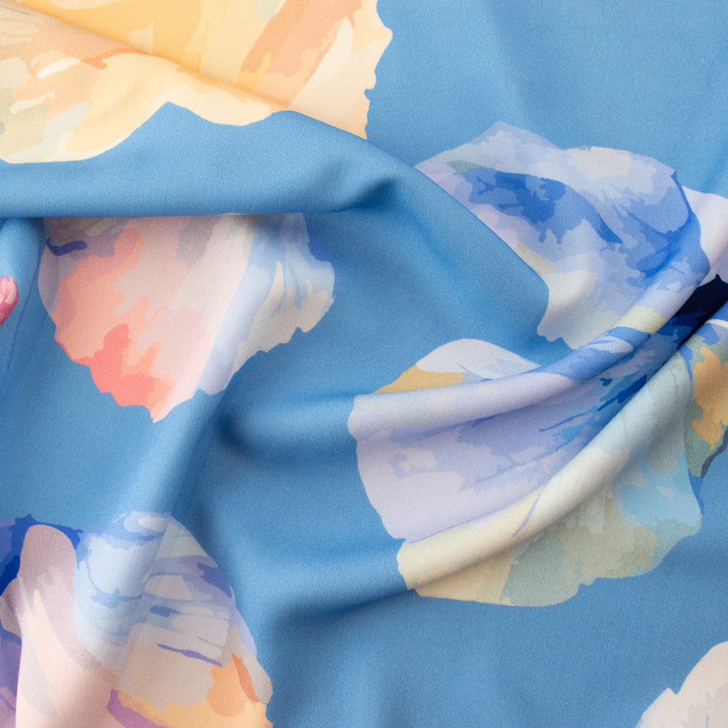 Light &amp; Lush - Viscose Twill - Magnolia Dream - Azure