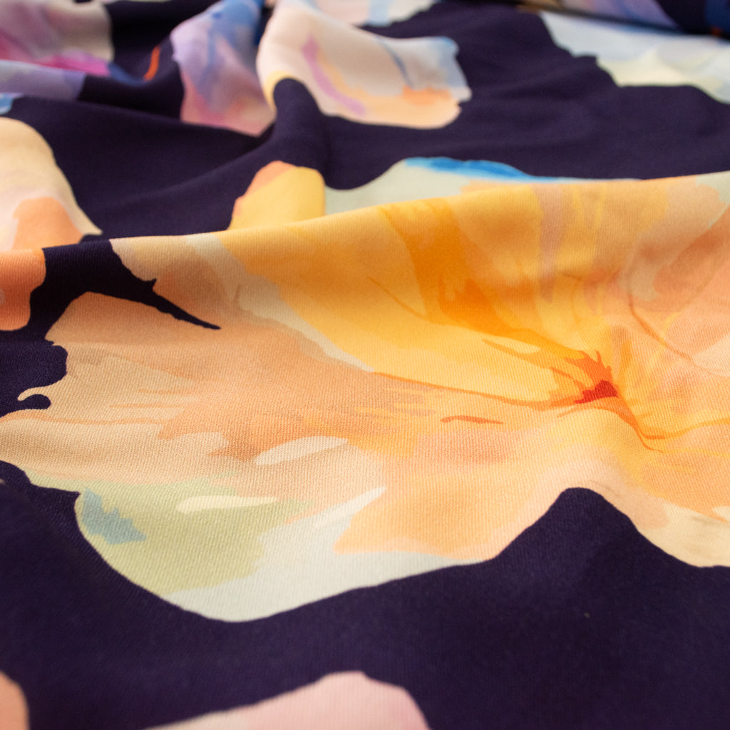 Light &amp; Lush - Viscose Twill - Magnolia Dream - Royal