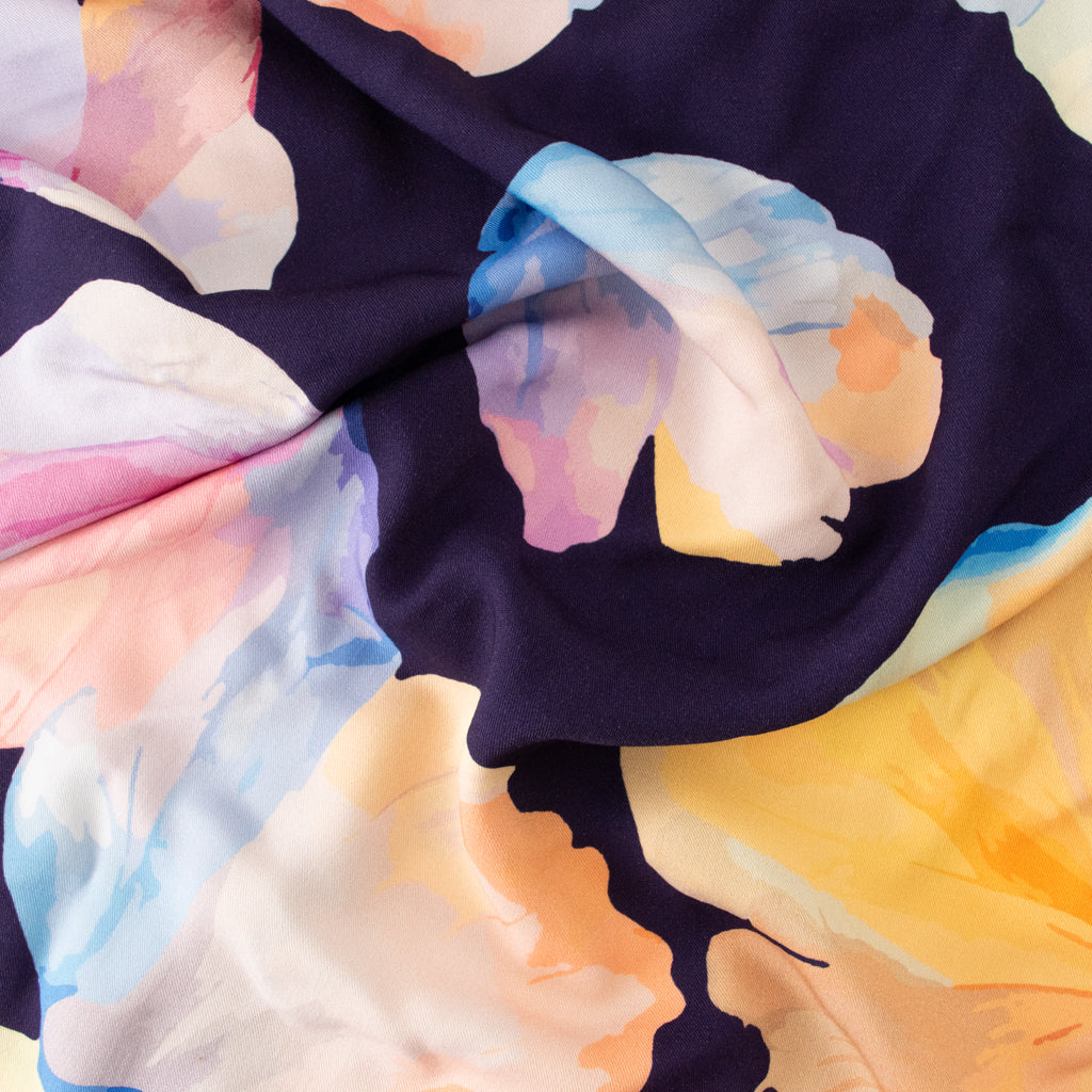 Light &amp; Lush - Viscose Twill - Magnolia Dream - Royal