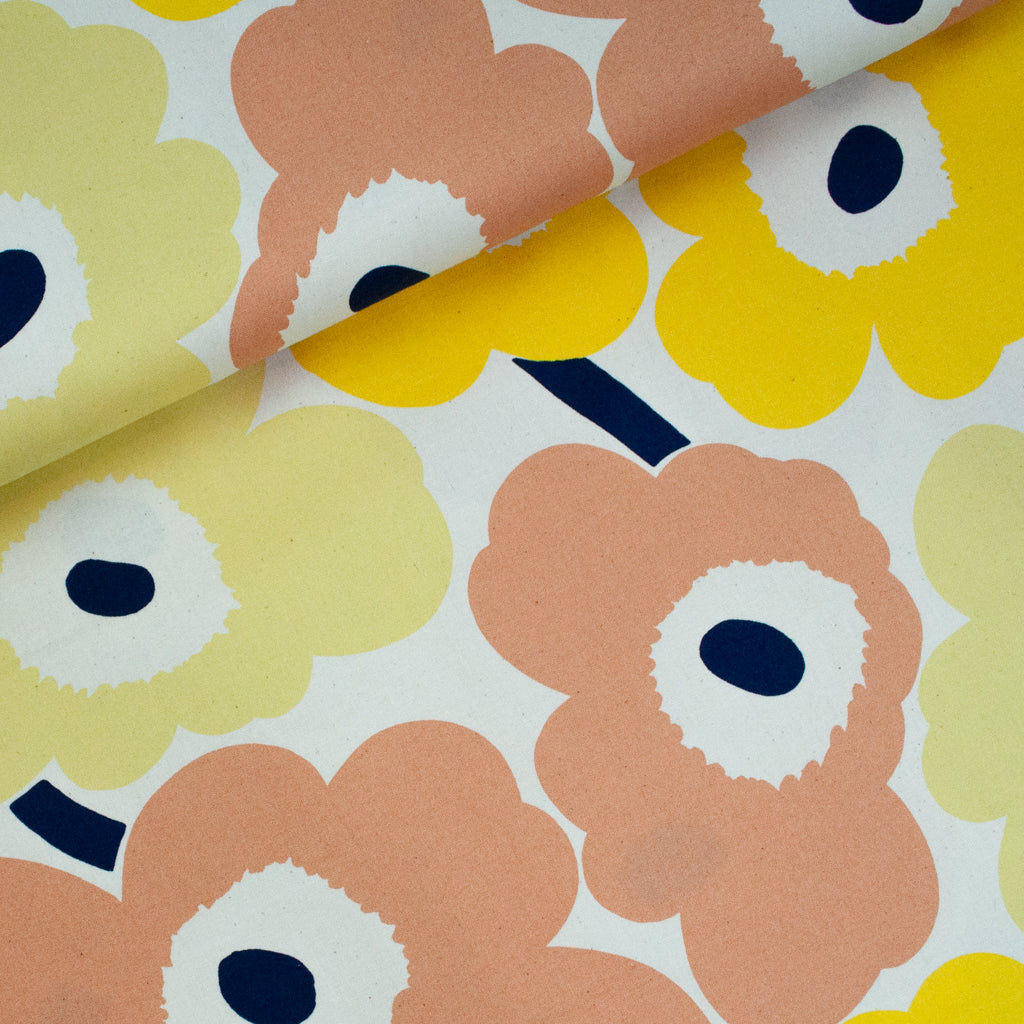 Marimekko - LIMITED EDITION - Pieni Unikko - Cotton - Peach and Yellow