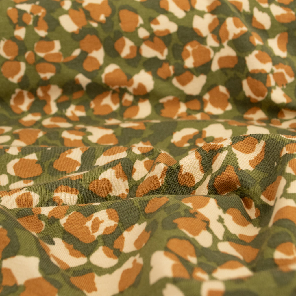 Modal Cotton Jersey - Safari - Moss Green