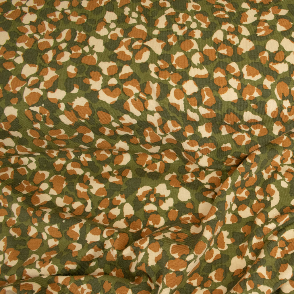 Modal Cotton Jersey - Safari - Moss Green