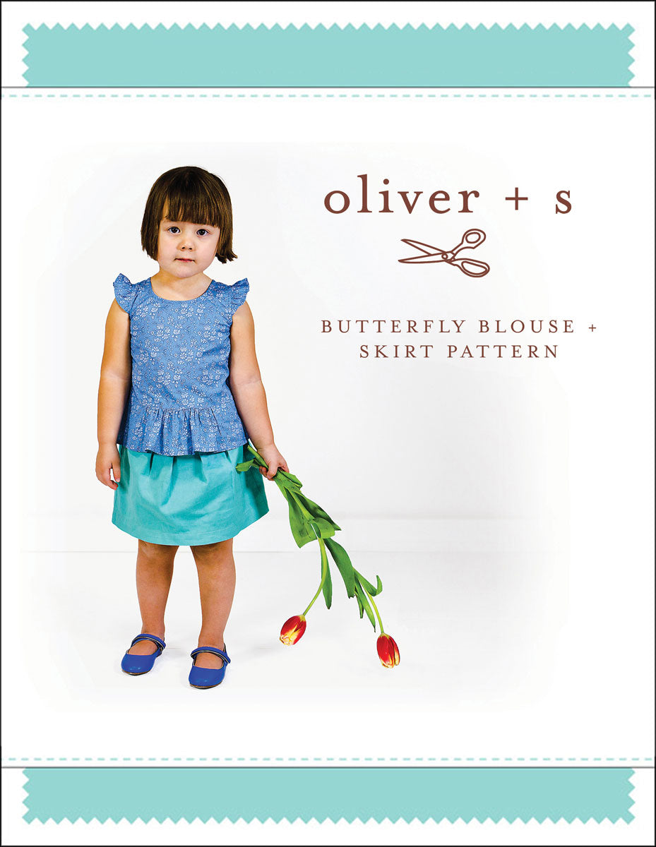 PDF Pattern - Butterfly Blouse + Skirt  | Oliver + S