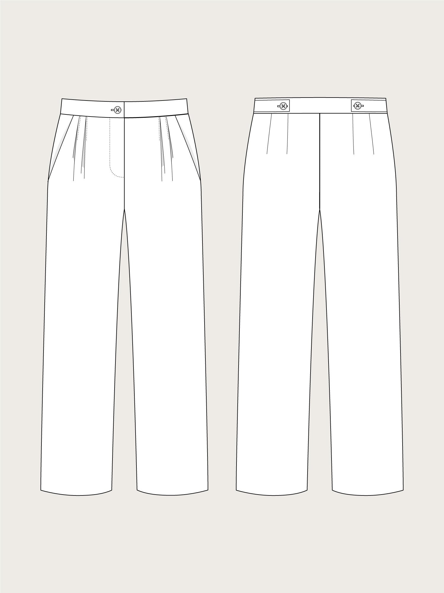 High Waisted Trousers - Sewing Pattern | The Assembly Line