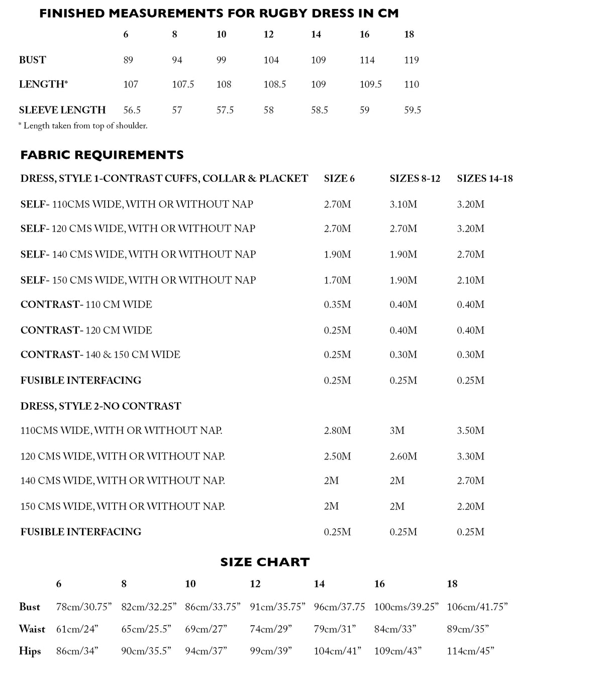 PDF Pattern - Rugby Dress | Merchant &amp; Mills