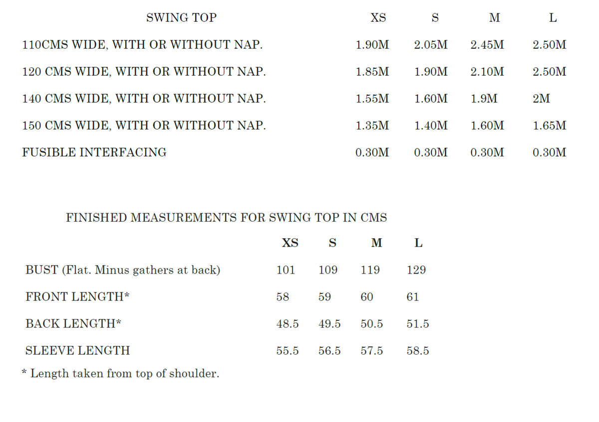 PDF Pattern - Swing Top | Merchant &amp; Mills