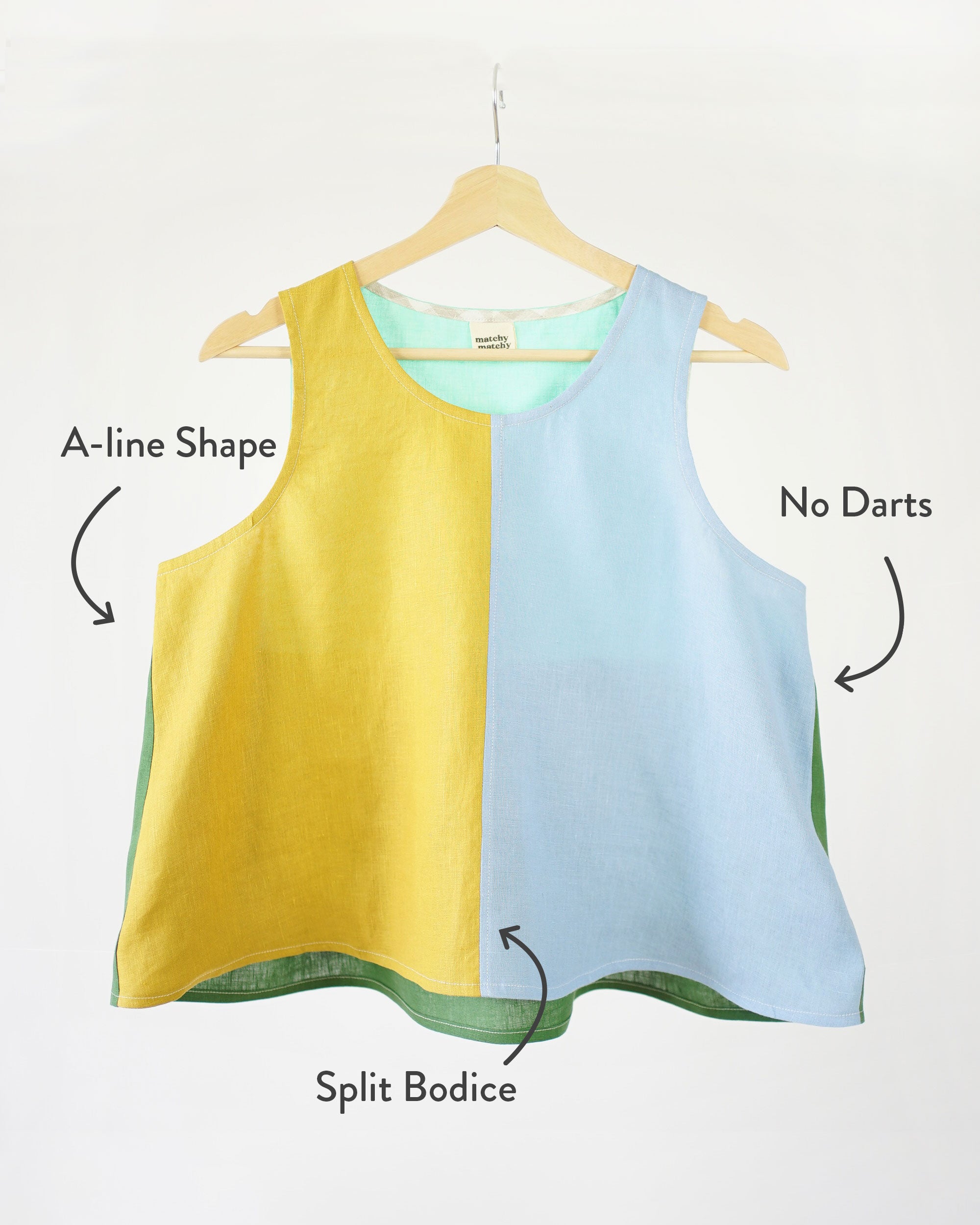 PDF Pattern - Peplum Split Tank | Matchy Matchy Sewing Club
