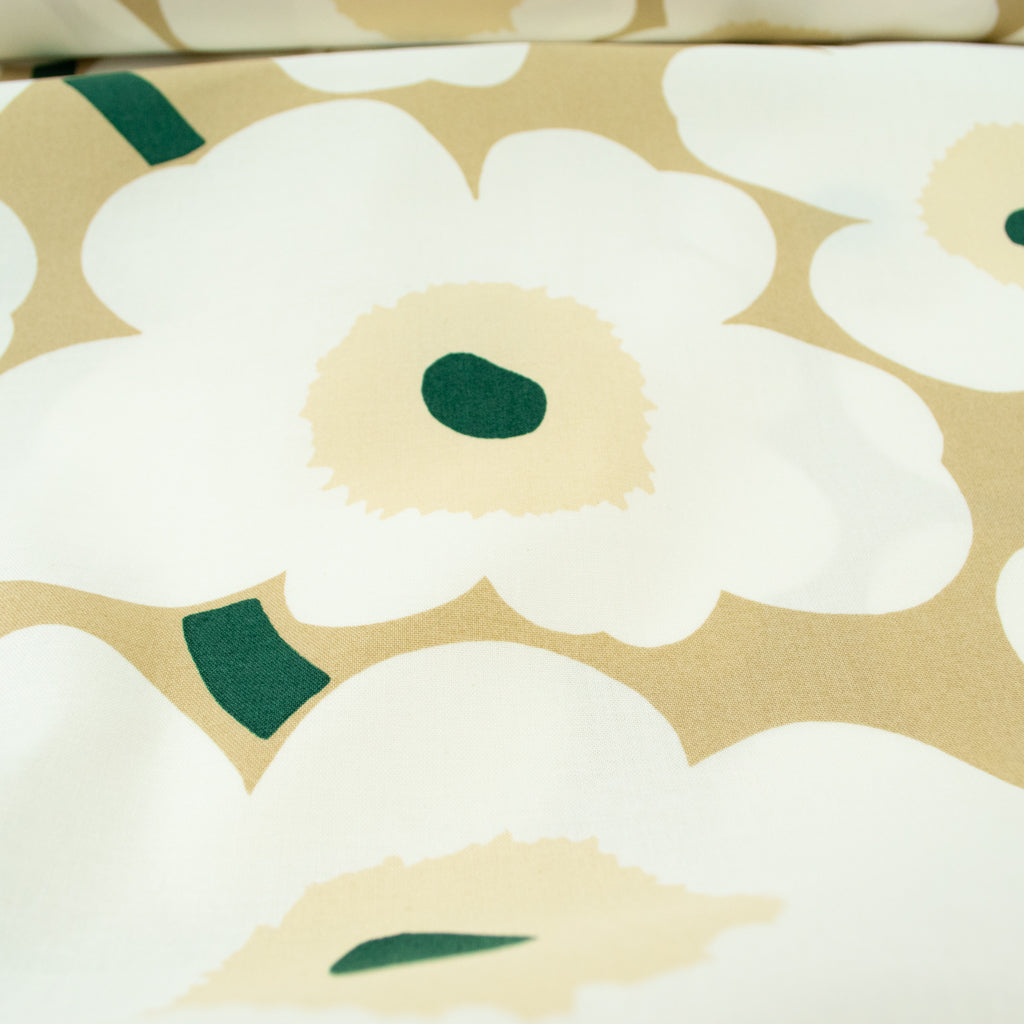 Marimekko - Pieni Unikko - Organic Cotton - Sand &amp; Emerald