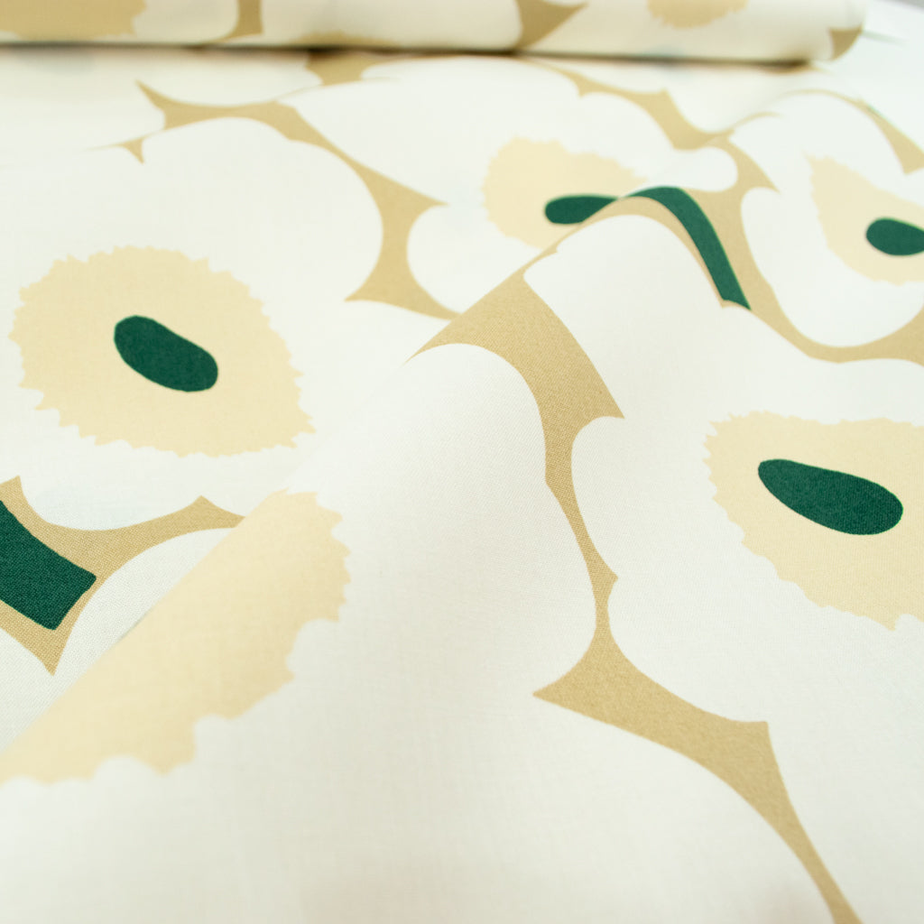 Marimekko - Pieni Unikko - Organic Cotton - Sand &amp; Emerald