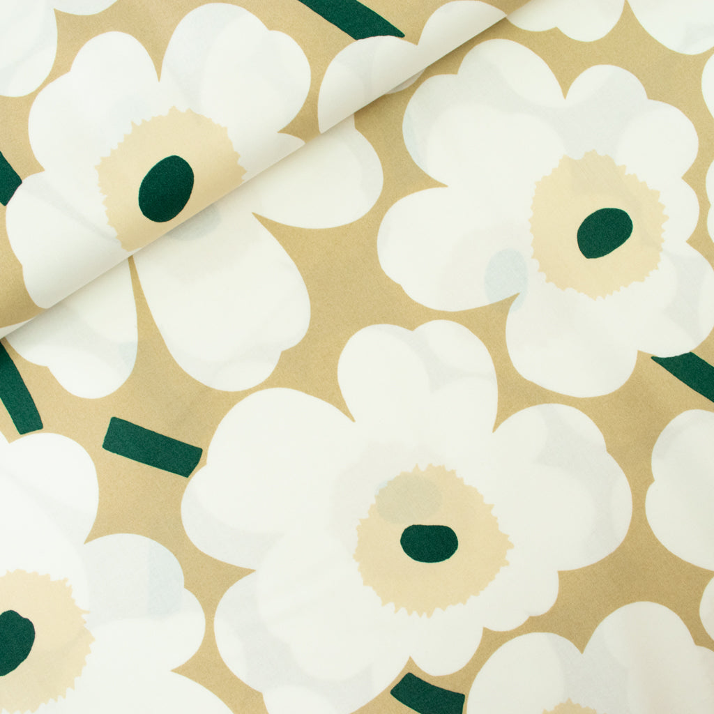 Marimekko - Pieni Unikko - Organic Cotton - Sand &amp; Emerald