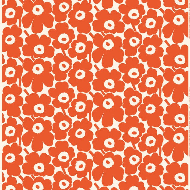Marimekko - LIMITED EDITION - Pieni Unikko - Unbleached Cotton - Orange