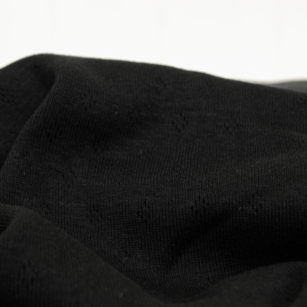 Pointelle Cotton Jersey - Black