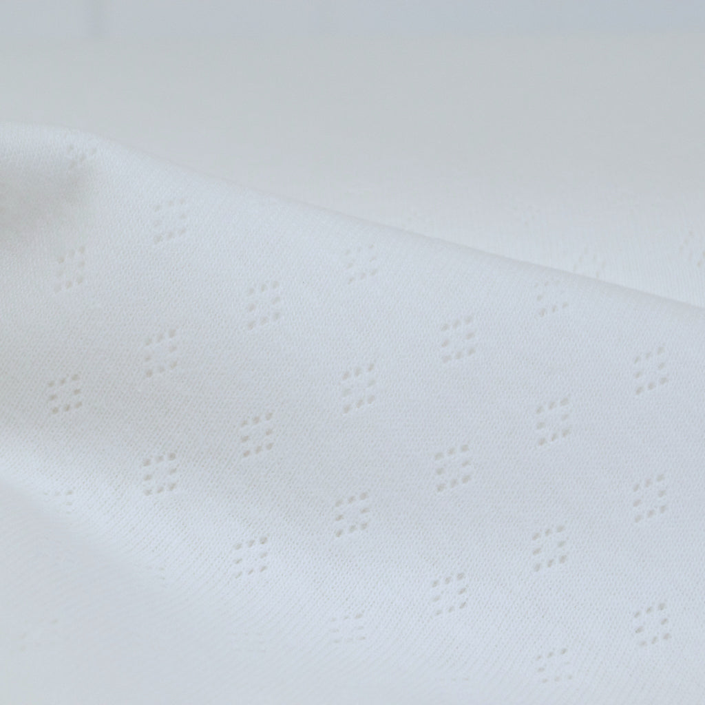 Pointelle Cotton Jersey - White