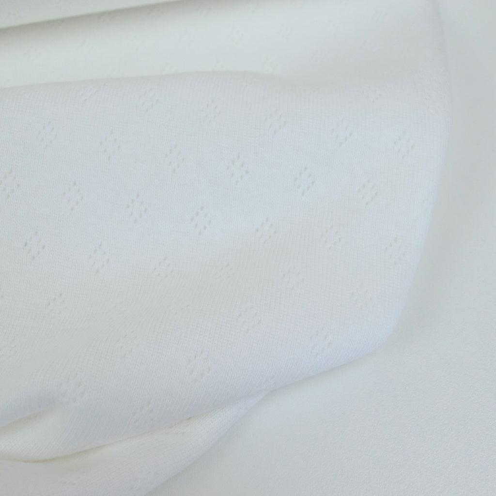 Pointelle Cotton Jersey - White